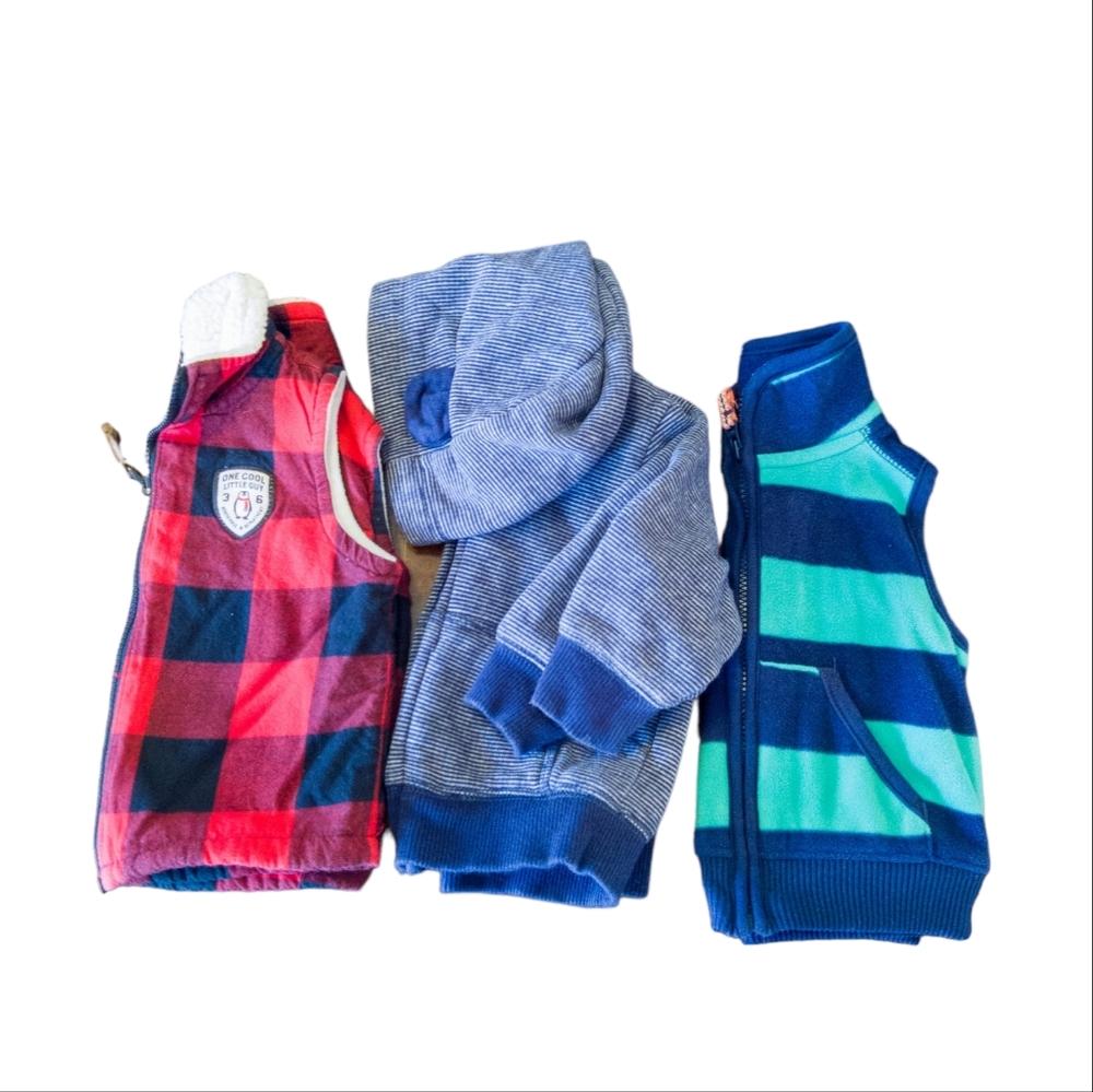 Carter's Baby Boys Jacket & Vest Bundle Size 0-3 Months Infant Clothing